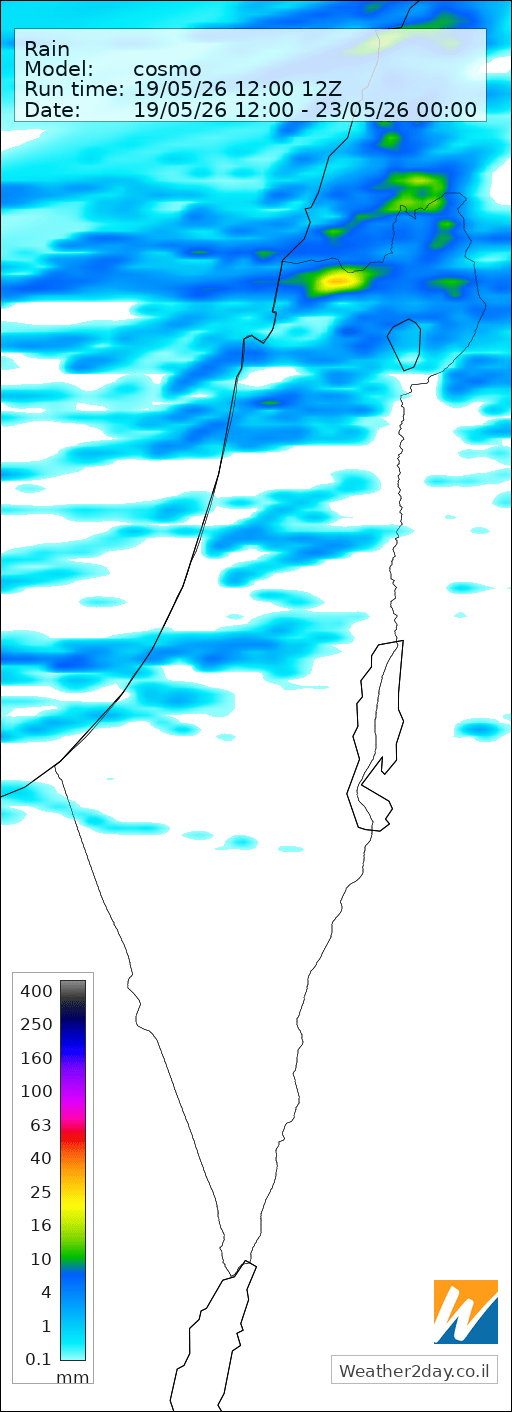 מפת תחזית מזג אוויר