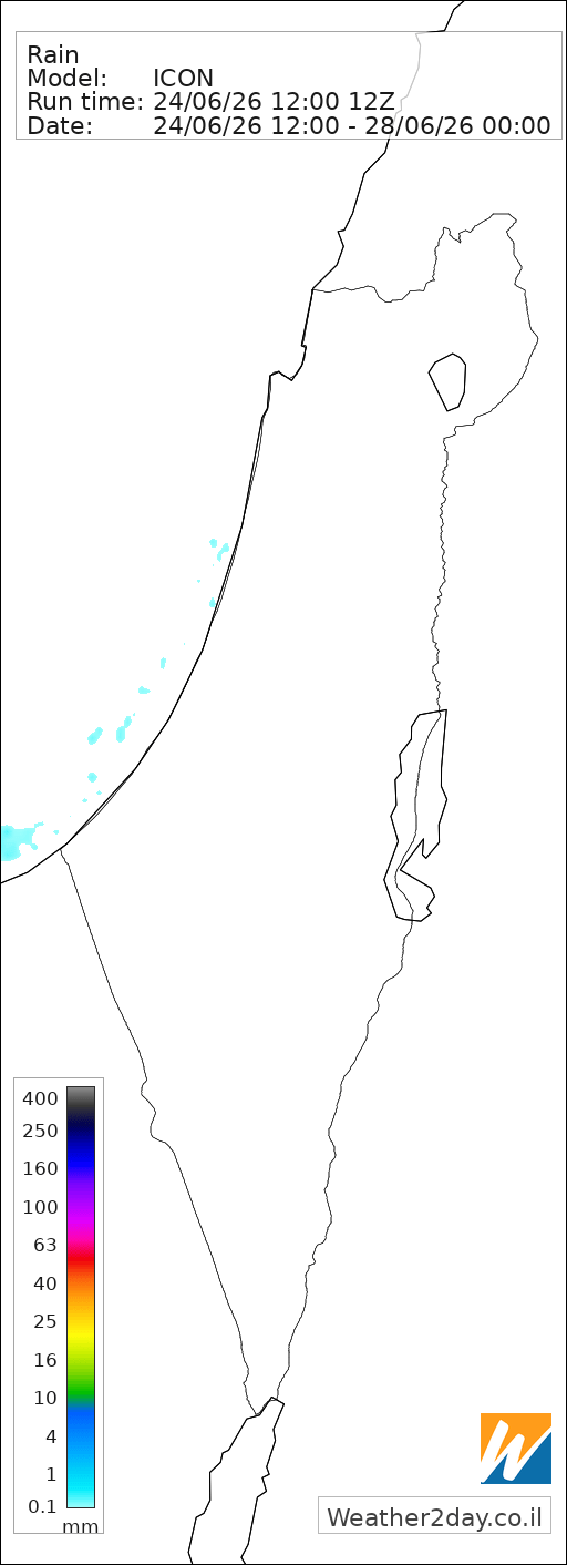 מפת תחזית מזג אוויר