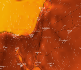 גל חום כבד ממצרים ועד טורקיה 22-24/05/2019