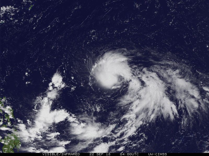 טייפון טראמי תמונת לווין באנימציה