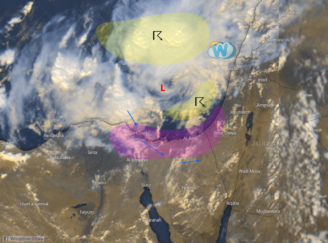 לווין סופה טרופית בים התיכון