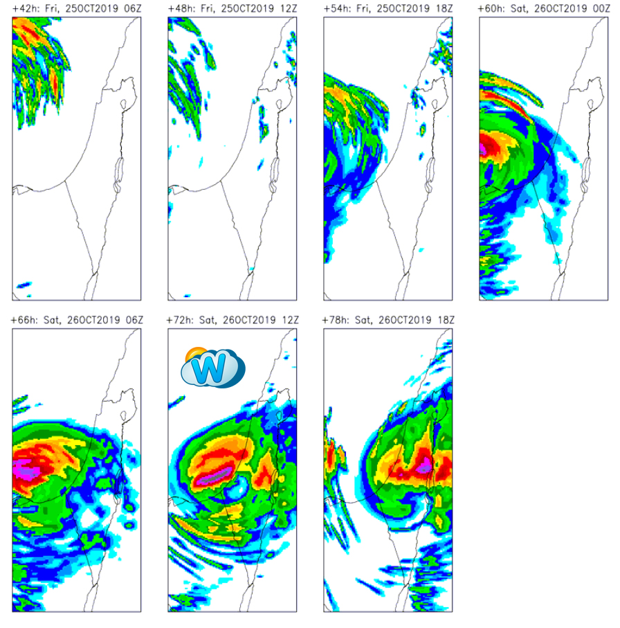 משקעים לסופה הטרופית ממודל קוסמו