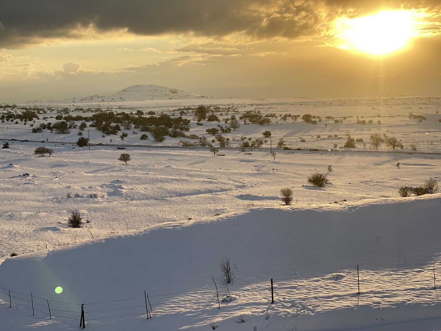 שלג ברמת הגולן