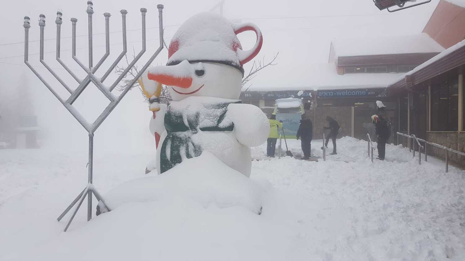 שלג באתר החרמון